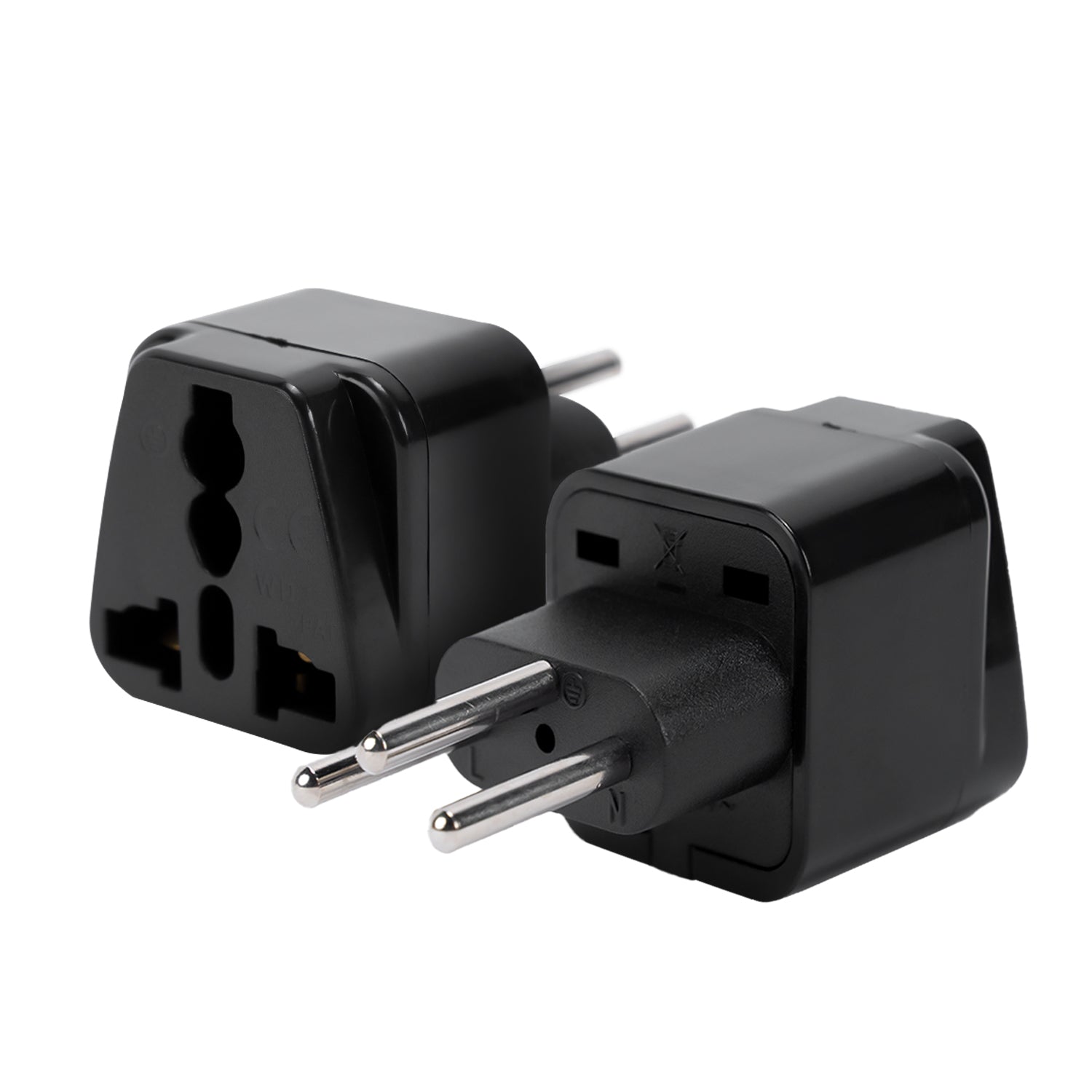 JOVS Black USA to European Conversion Plug for International Travel Compatibility.