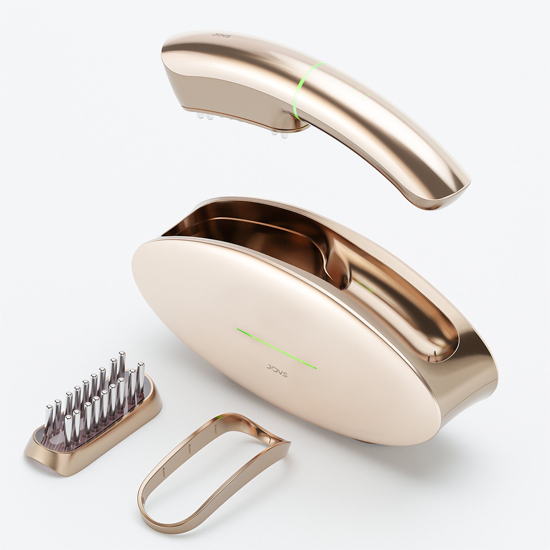 JOVS Slimax Full-Body Microcurrent Anti-Aging Device with Accessories in Stylish Rose Gold.