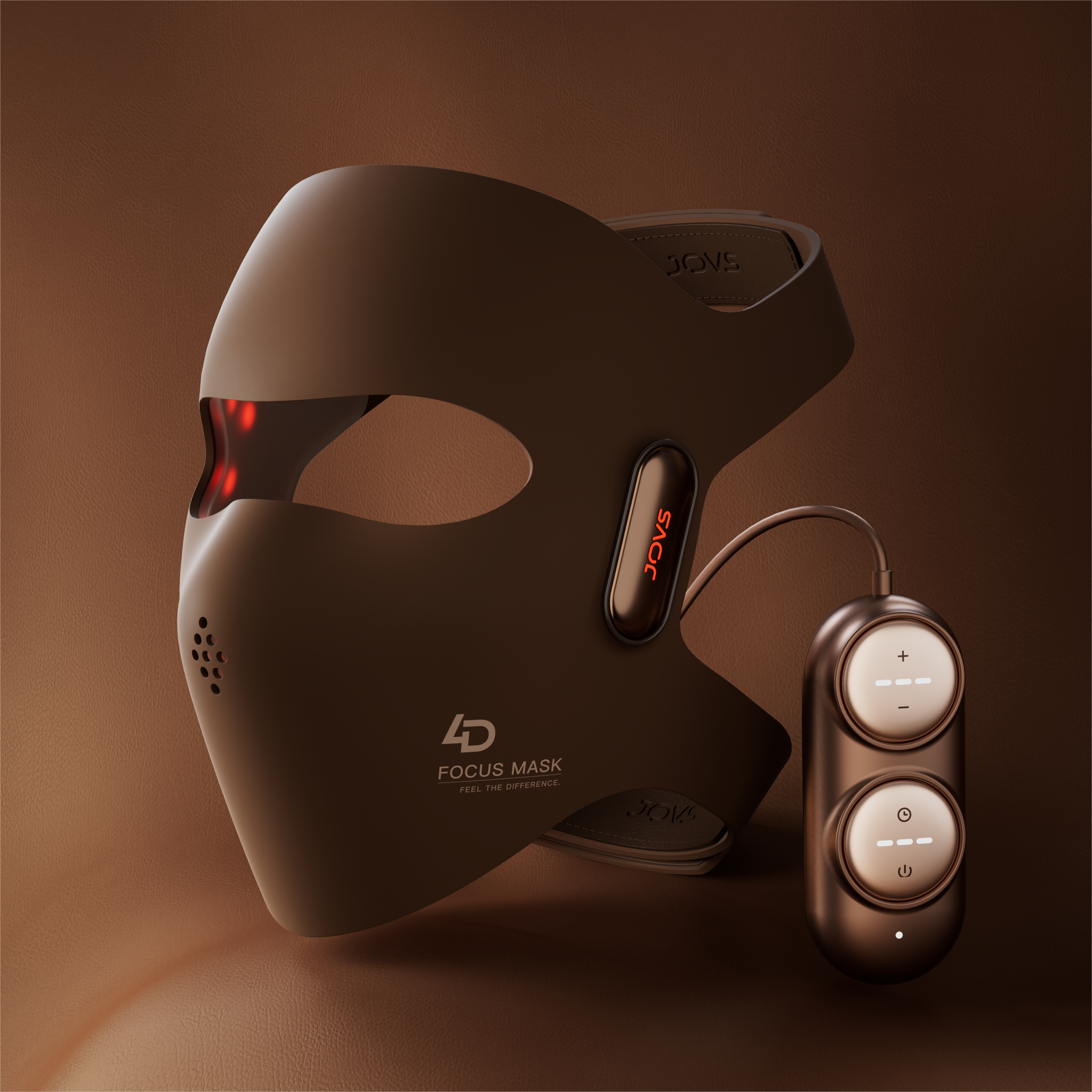JOVS 4D Laser Mask showcases cutting-edge photorejuvenation technology with an ergonomic design for a tailored skincare experience.