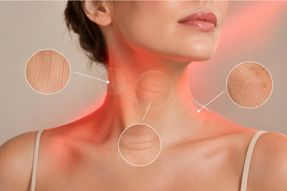 How 660nm Red Light Helps Reduce Neck Wrinkles