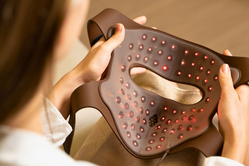 you can receive red light therapy with a laser mask