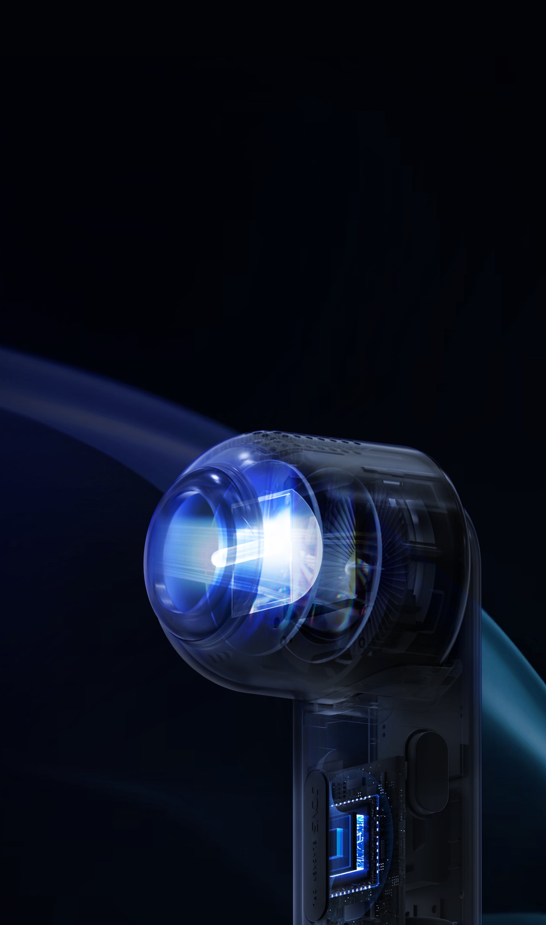 Close-up of JOVS Blacken DPL Photofacial skincare device showcasing DPL precision narrow spectrum technology operating at the 500-650nm wavelength.