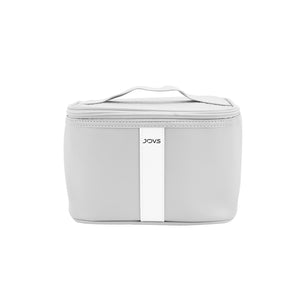 JOVS White Portable Skincare Product Bag with Brand Logo.