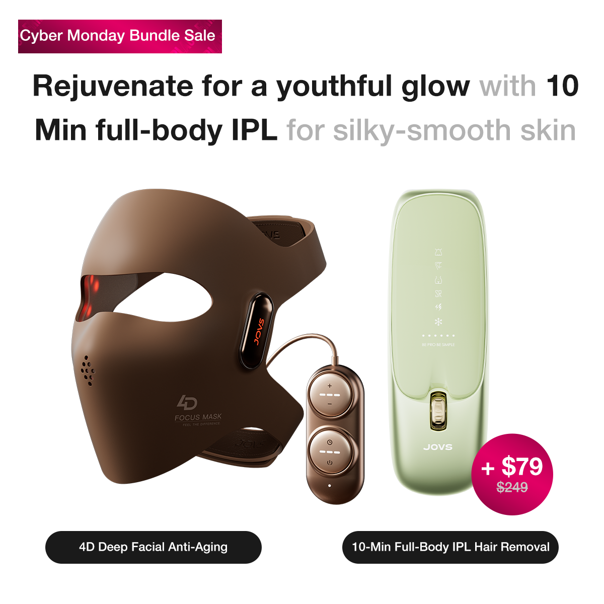 JOVS 4D Laser Light Therapy Mask