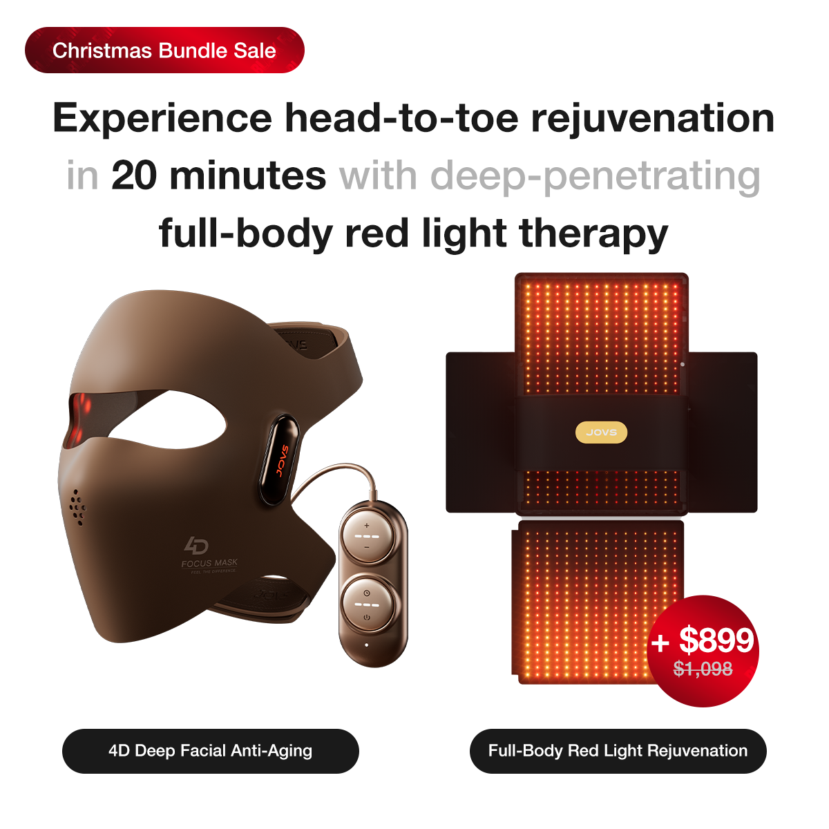JOVS 4D Laser Light Therapy Mask