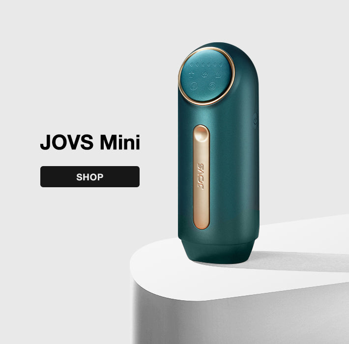 JOVS Mini Portable and sleek hair removal device with intuitive control panel.