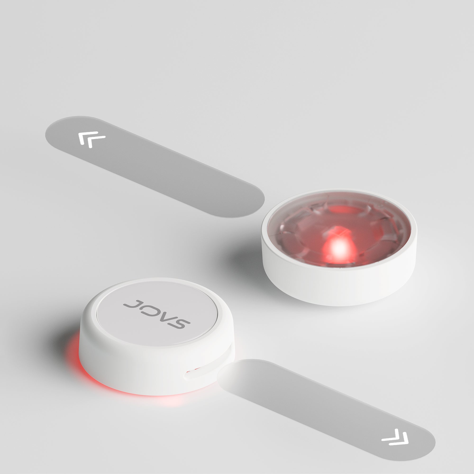 JOVS red light therapy for acne patch in action, providing phototherapy for skin.