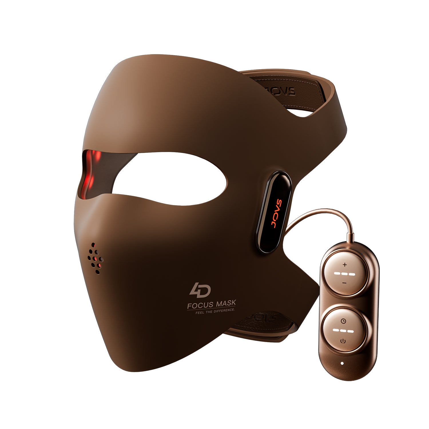 Advanced JOVS laser mask for skincare, featuring laser light therapy and remote control, enhances skin health and beauty.